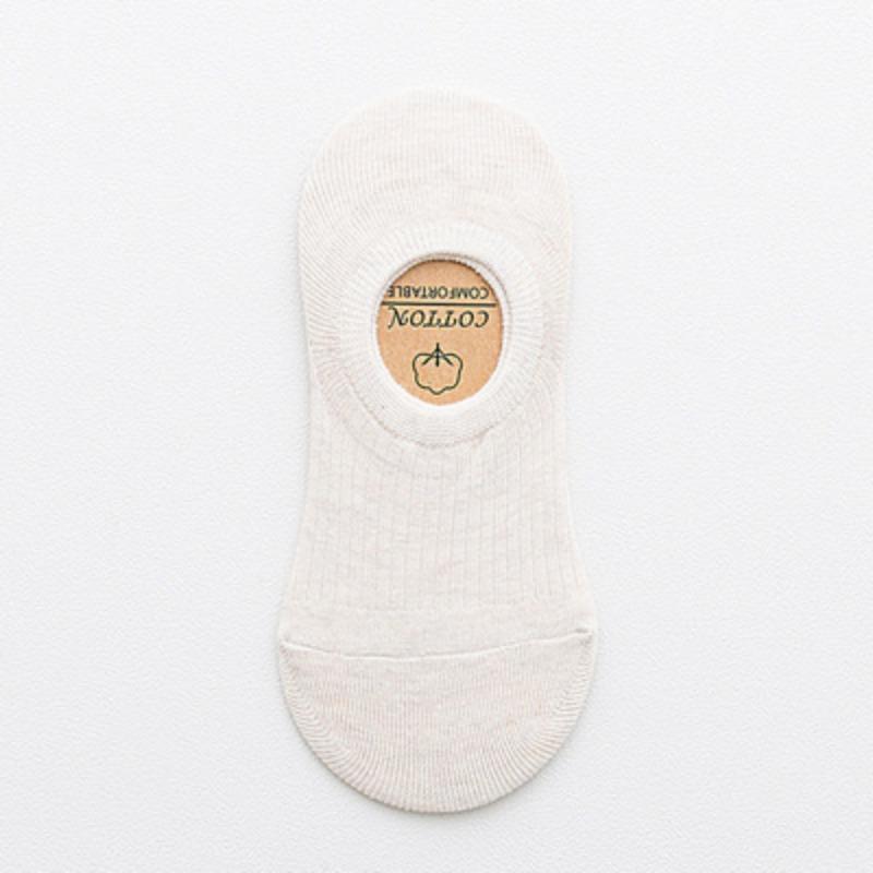 Women's Spring and Summer New Stripe Silicone Non Slip Invisible Cotton Shallow Mouth Boat Socks