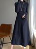 Sueeya Knit Long Perfect for the Night Women's Dress, Long, Ribbed, Slit, Feminine, Beautiful, Slimming, Simple, Sleeves, Cute, Stylish, Warm, Office,