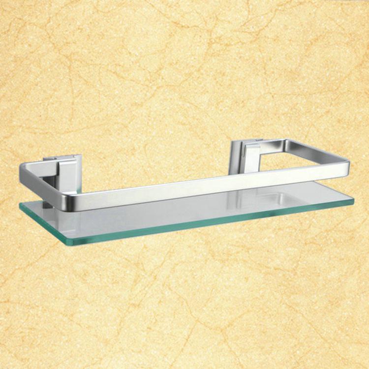 Multi-layer 50cm Bathroom Corner Glass Shelf for Storage and Cosmetics