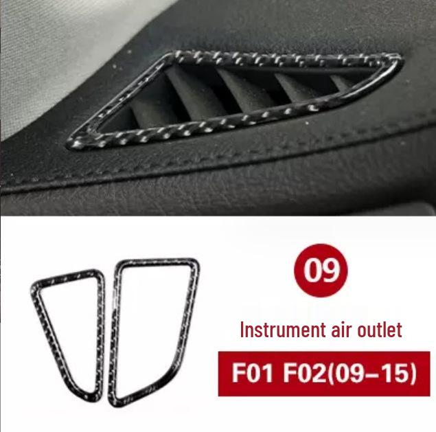Carbon Fiber Center Console Sticker for BMW 7 Series F01 F02 Interior Modification 730 740 750li