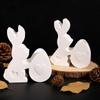 Easter Long-eared Rabbit Egg Candle Holder Mold Cement Plaster Rabbit Love Egg Candle Holder Silicone Mold