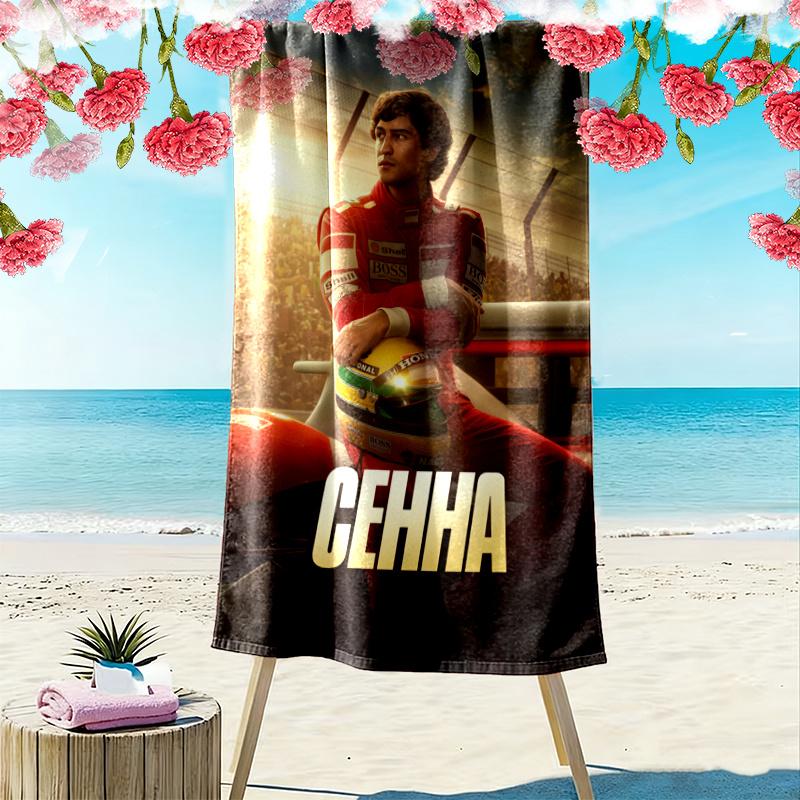 Ayrton Senna Towel, Large Soft Quick Dry Towel for Beach Camping Swimming