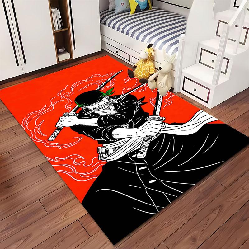 Samurai Warrior Art Carpet suitable as a non-slip mat for the living room or bedroom sofa