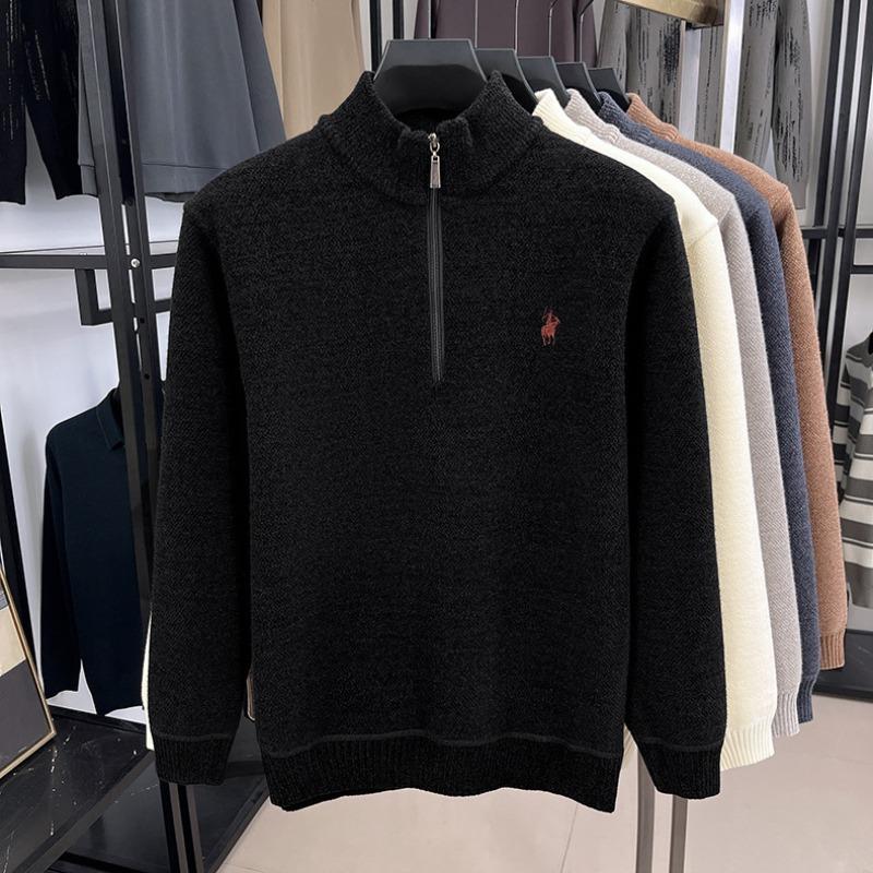 EastRogue Half-high-necked Plush Sweater for Men-padded Warm Knit Base for Winter