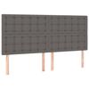 Maison Exclusive - Tête de lit à LED Gris 180x5x118/128 cm Similicuir