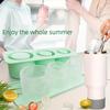 Silicone Ice Cube Mold Stanley Summer Ice Mold with 3 Ice Cubes Tray Reusable Cylindrical Mold Quick Freezing and Easy Demolding