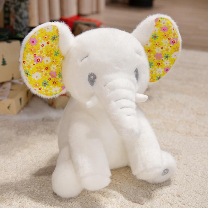 27cm Weiches Leuchtendes Elefanten-Stofftier Niedliches Elefantenbaby Schlafkissen Kuscheltiere Beste Geschenke Für Kinder Geburtstag Zimmerdekoration 27cm