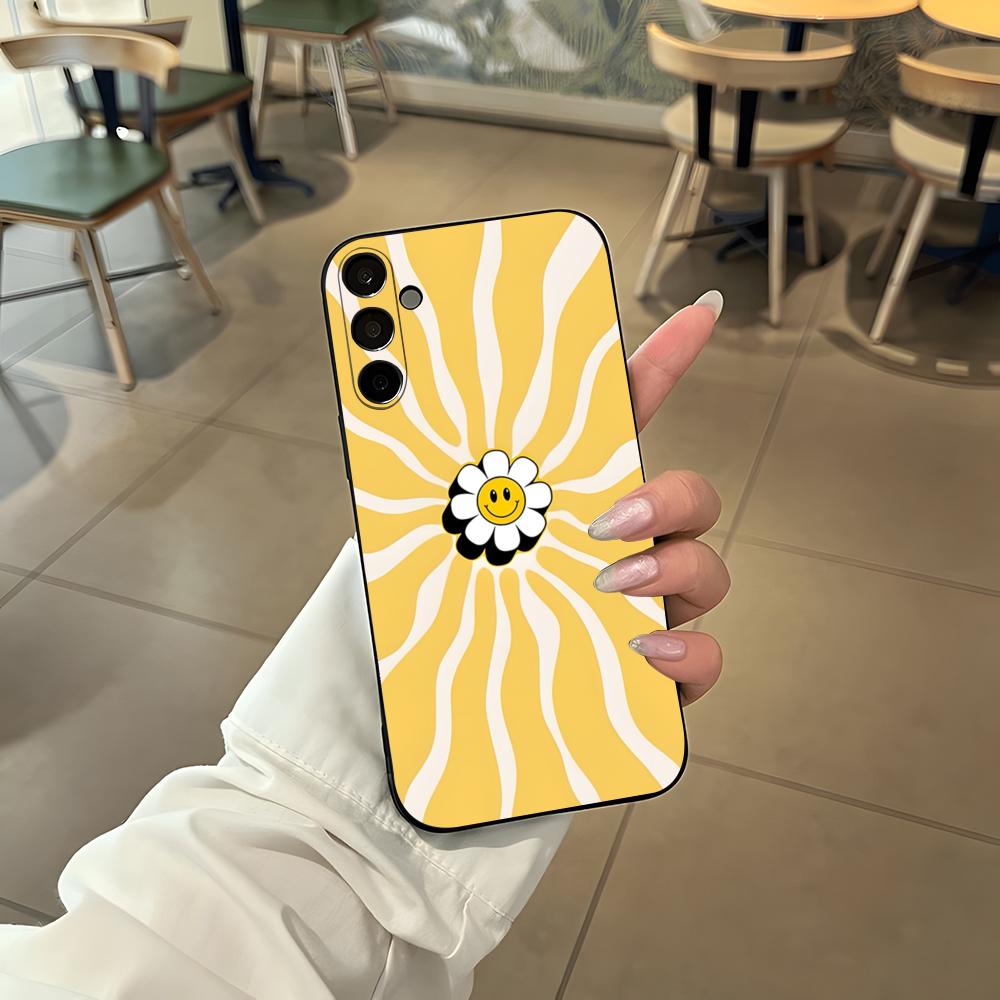 Sunflower Smiley Face Phone Case For Samsung S26 S25 Edge S24 S23 S22 S21 S20 Ultra Plus Fe Galaxy Silicon Cover