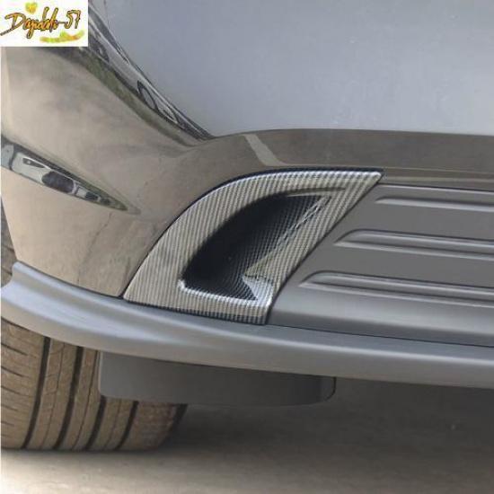 Carbon Fiber Style Front Fog Light Lamp Trim Fit For Honda Accord