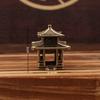 Retro Brass Chinese Ancient Architecture Miniature Model Micro Landscape Rockery Ancient Pavilion Bonsai Fishtank Ornament Decor