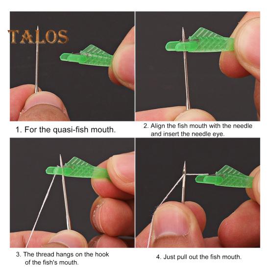 20 buc. Înfilător de ac cu gura de pește, mașină de cusut, instrument de înfilare cu ace, buclă, pentru cusut manual la mașină de cusut