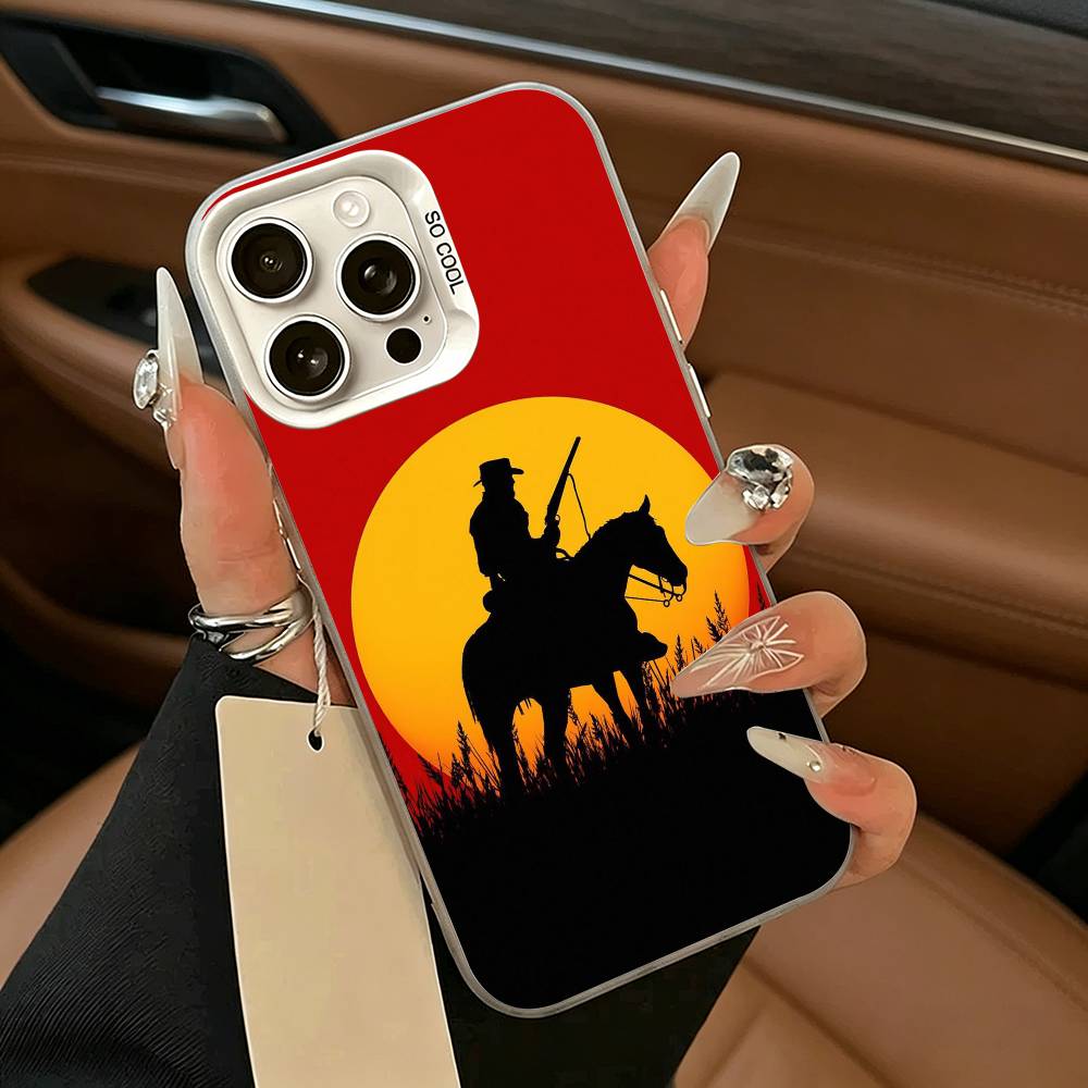 R-Red D-Dead Redemption RDR 2 Phone Case For IPhone 17 Air 16 15 14 13 12 11 Pro Max White Sliver Hard Cover