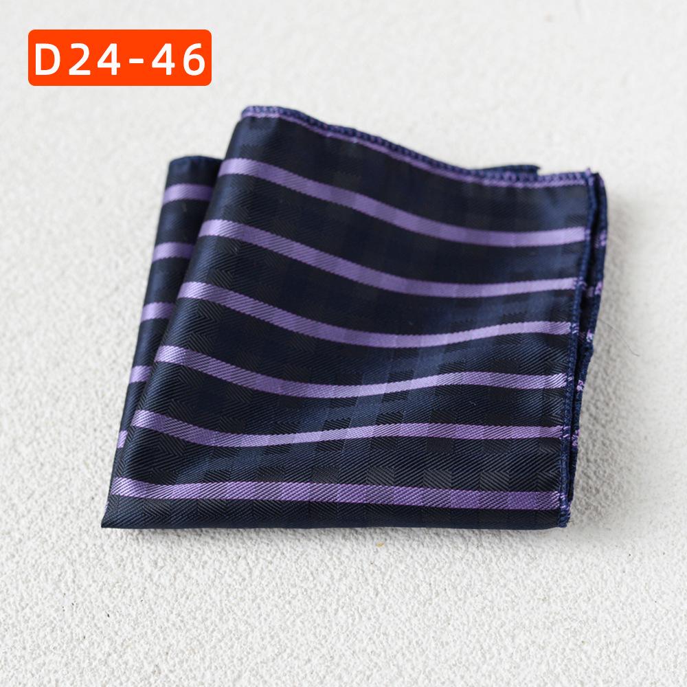 Striped Polyester Silk Pocket Square for Wedding or Business