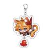 Game Keychains Acrylic Figure School Bag Keychian Holder Key Ring For Children Girl Men Accessories