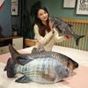 Simulation Fun Freshwater Fish Plush Toy Soft Stuffed Cotton Creative Animal Carp Plush Pillow Sleeping Mat For Boys Girls Gifts