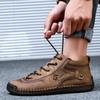 Men Casual Leather Boots High Quality Cowhide Genuine Leather Shoes Waterproof Soft Hand-stitching Winter Boots Men Boots