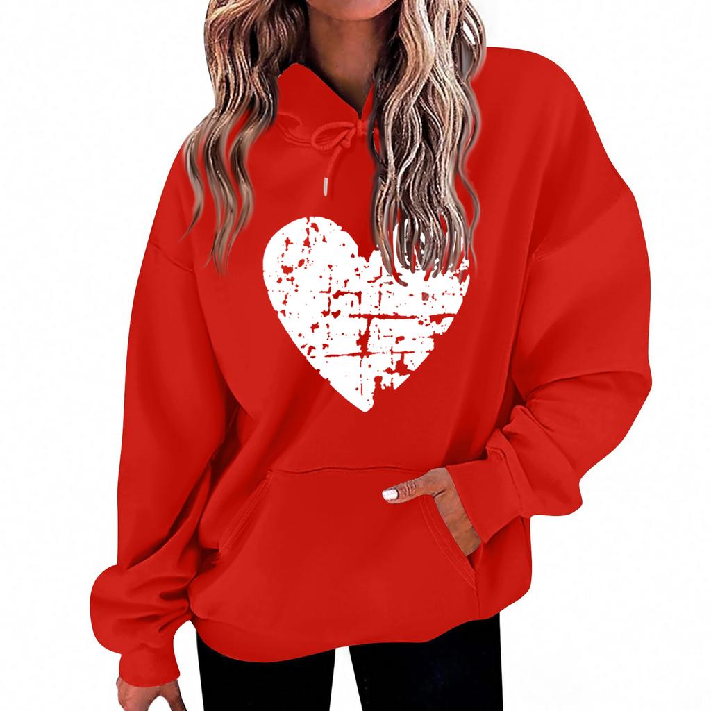 Women's Loose Comfortable Casual Fashion Character Printed Hooded Long Sleeve Sweatshirt