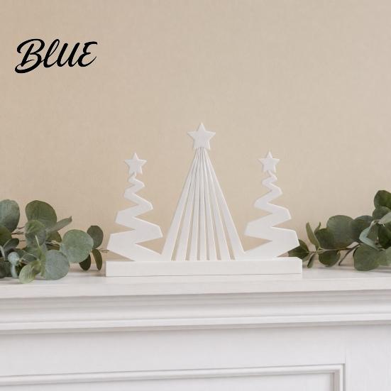 Abstract Christmas Tree Sculpture 3D Printed Figurine Modern Minimalist Xmas High-end Decor with Star Topper for Home Office Holiday Party