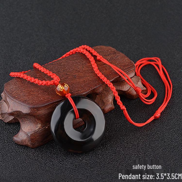 Obsidian Pixiu Pendant Necklace for Men and Women - Attract Wealth and Good Luck with Crystal Accessories