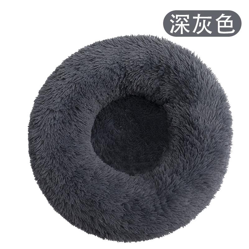 Letto rotondo in peluche per cani per l'inverno, morbido e confortevole Accessori per animali domestici Accessori per cani
