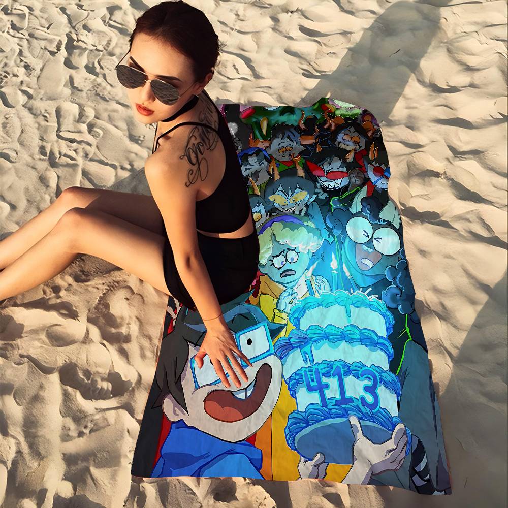 Anime H-Homestucks Microfiber Blanket Quick Drying Beach Towels Oversized Printing Super Absorbent Pool Towel Blanket