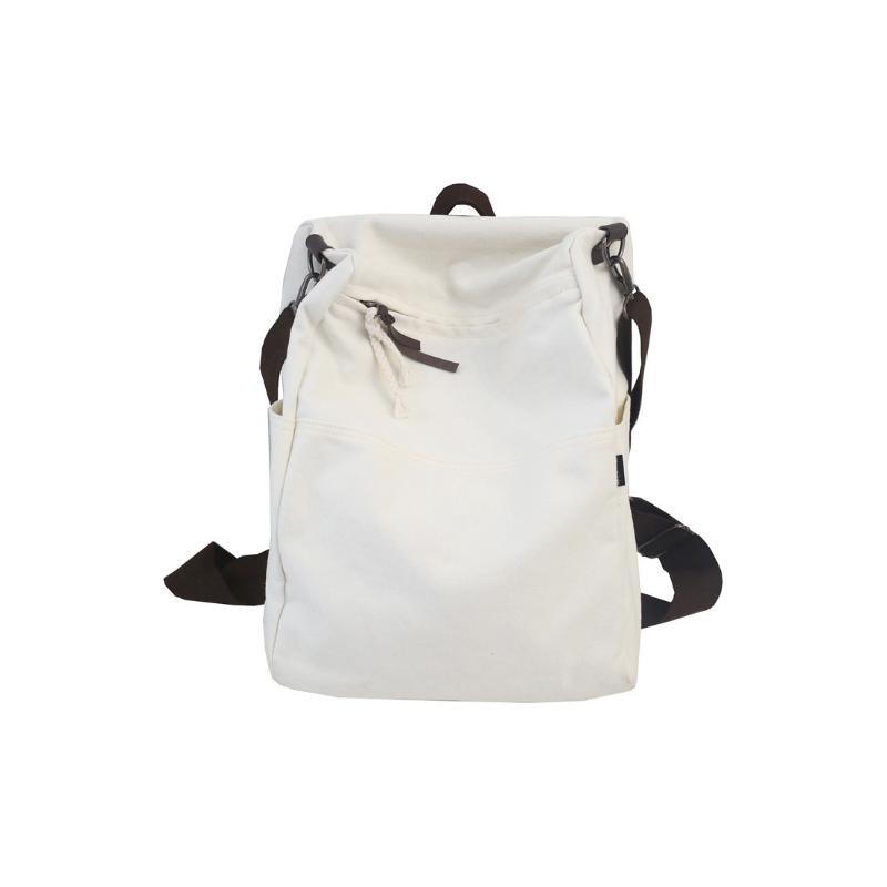 NOMK Canvas Backpack Women's Fruit Green/White/Ginger Yellow/Black MK-2506