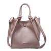 2025 spring and summer new fashion high sense simple solid color bucket bag versatile temperament women's commuter messenger bag
