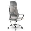 Fotel Biurowy Z Mikrosiatką Praga - Jasnoszary