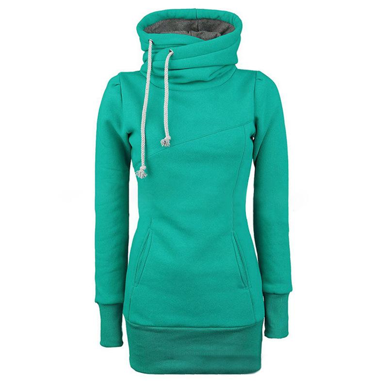 

Осень-зима теплая женская толстовка с карманами тонкая водолазка с длинными рукавами и шнурком Harajuku большие толстовки Moletom Feminino