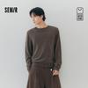 Semir Men's Winter Minimalist Wool Crew Neck Pullover Sweater