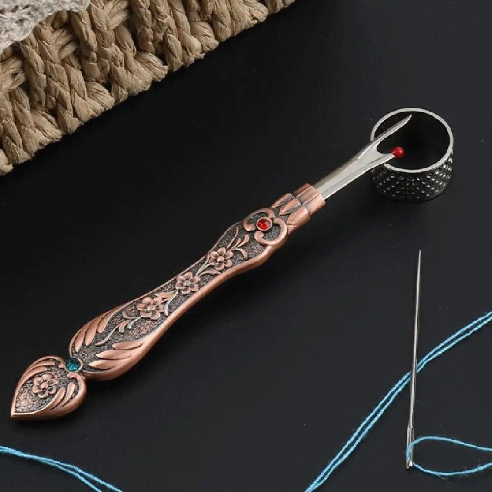 Poignée en alliage de Zinc Vintage, coupe-fil artisanal, découseur de point, dissolvant de fil à coudre, point de croix, travaux d'aiguille