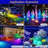 Solar propelled Waterproof Pool Lighting 2 Pack Color Changing With 2000mAh Battery For Outdoor Use