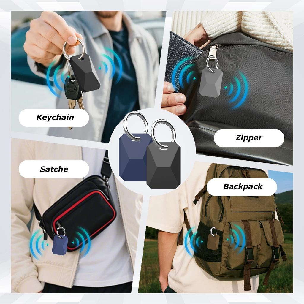 Cyberpunk style Silicone AirTag Case for Apple Airtags Keychain Cover 360° Waterproof Airtag Holder Tracker Accessories Air Tag Case