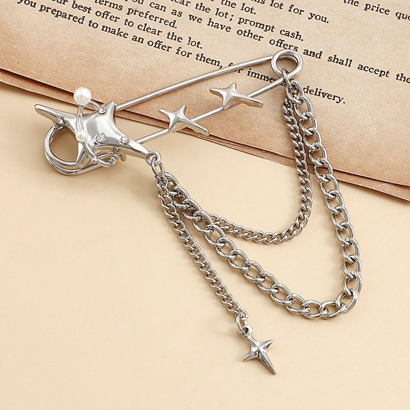 Elegante Perlenketten Quastenbrosche Mode Damen Kleidung Dekor Accessoires Schmucknadel Hosen Taillenverstellstifte Taschenanhänger Geschenke