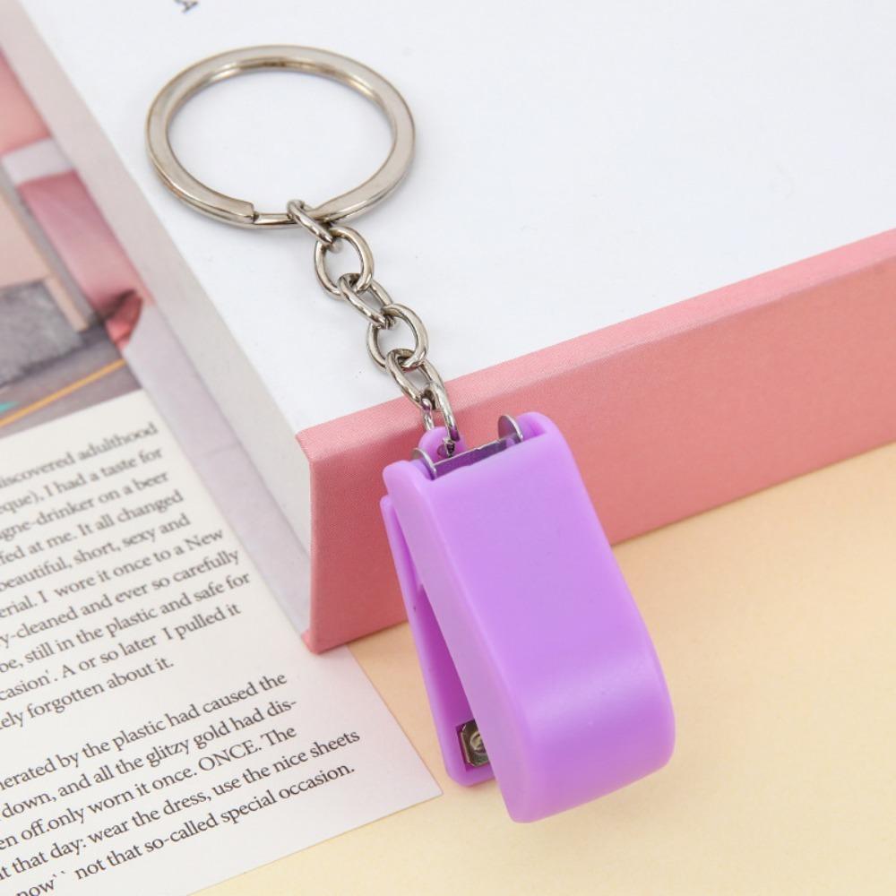 Solid Color Mini Stapler Metal Cute Cartoon Stapler Colorful Small Paper Stapler