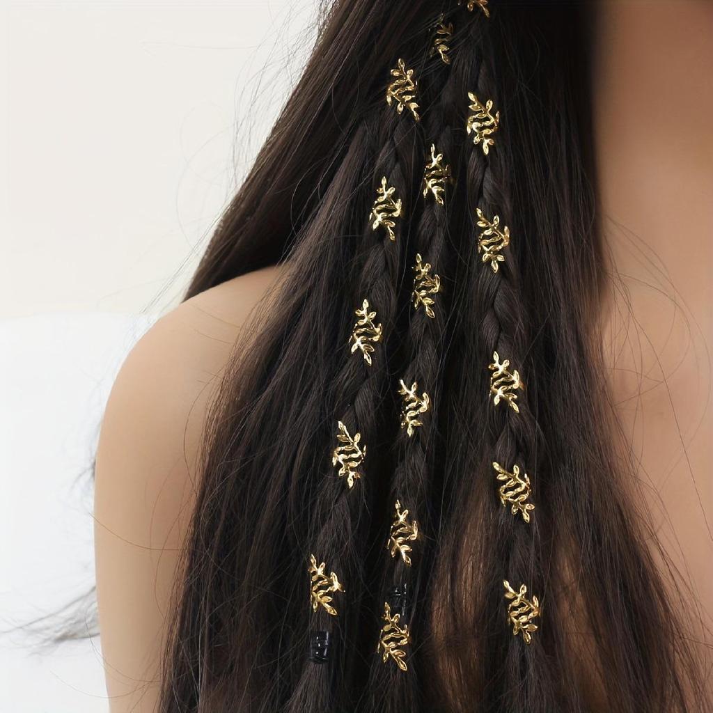 40pcs European & American DIY Dreadlock Hair Accessories - Iron Ring Hollow Extensions