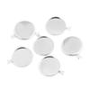 5 Pezzi/Lotto 10-20mm Ciondolo Rotondo in Rame Base Cabochon Vassoio Base Vuoto Charms Per Fai da Te Creazione Gioielli Accessori Collane