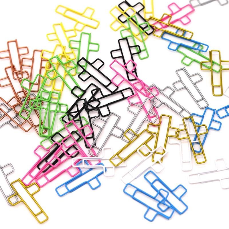 50 Pcs Journal Paper Clips Crosses Shaped Paper Clip Bookmarks Metal Paperclips Creative Planner Clips for Office