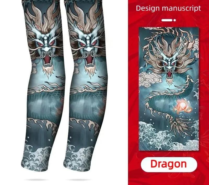 

2PCS Unisex Tattoo Long Arm Sleeves – Seamless Ice Silk UV Arm Covers for Driving/Golf – Cool Summer Gear