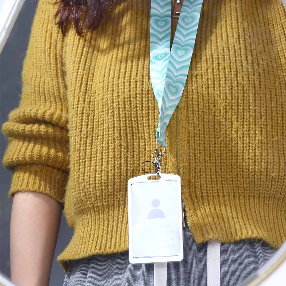 Mobile Phone Strap Keychain Love Neck Strap Heart Lanyard ID Card Pass Hang Rope Badge Holder