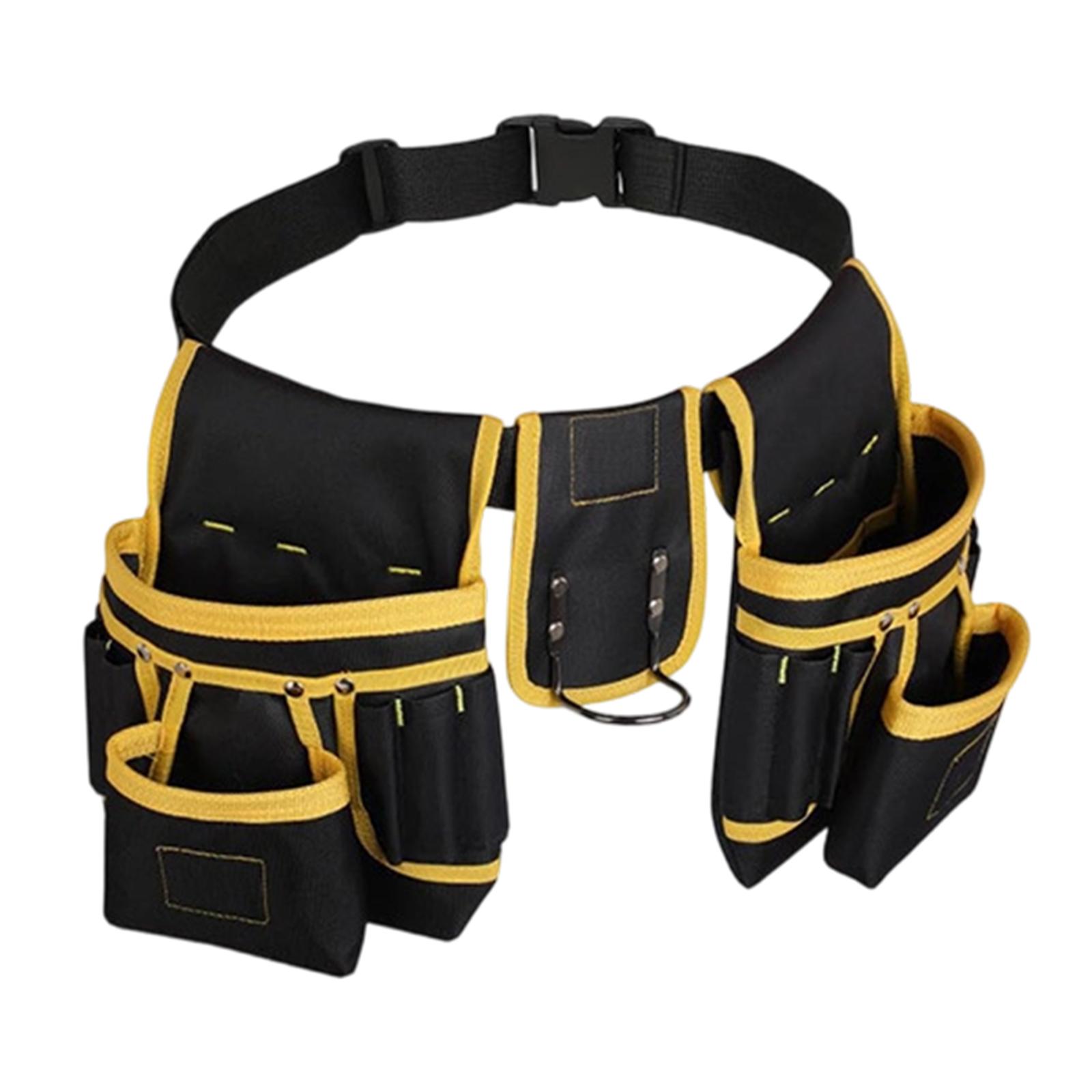 

Heavy-Duty Magnetic Tool Belt With 27 Pockets Tool Bag Adjustable & Detachable Adjustable Waist Bracket Tools Bags чёрный