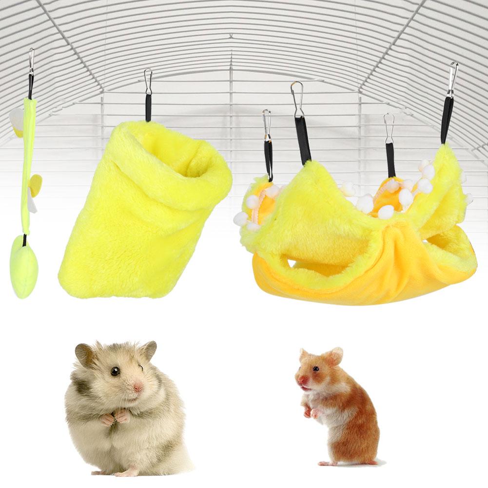 Hamster Plush Hammock Hanging Nest for Small Pets Squirrel Chinchilla Guinea Pig Sugar Glider
