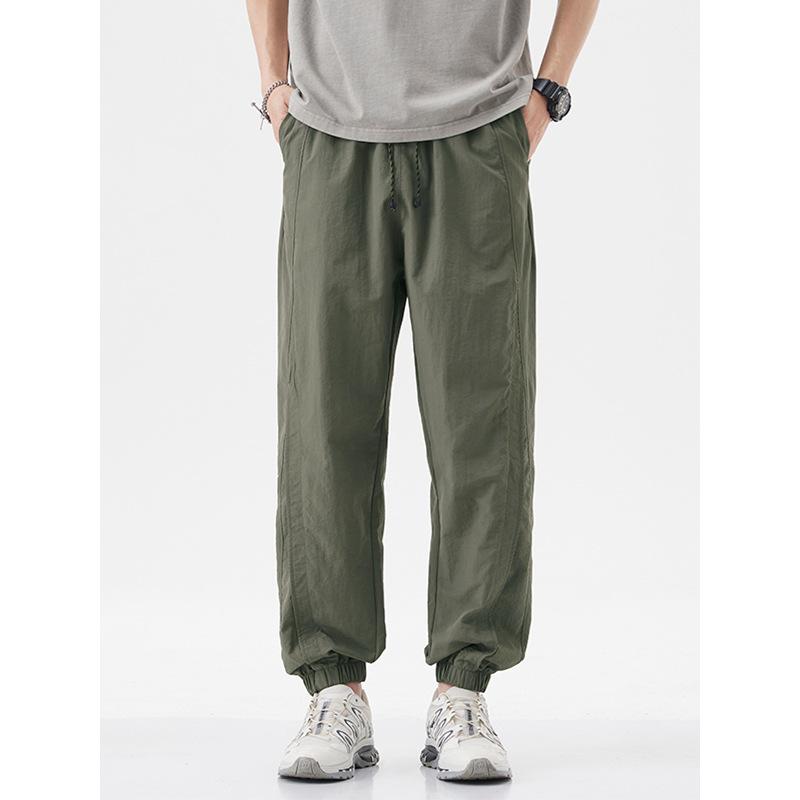 Spring and Summer New Tooling Leggings Casual Pants Men's Trendy Solid Color Simple and Versatile Loose Pants