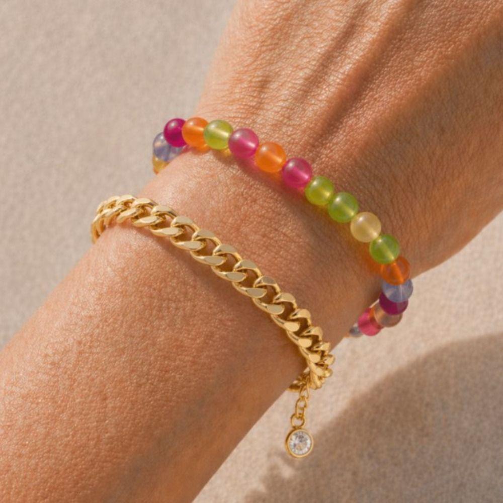 UV-reaktives Perlen-Halsketten-Armband-Set Katzenauge UV-reaktiver Choker Tägliches Tragen