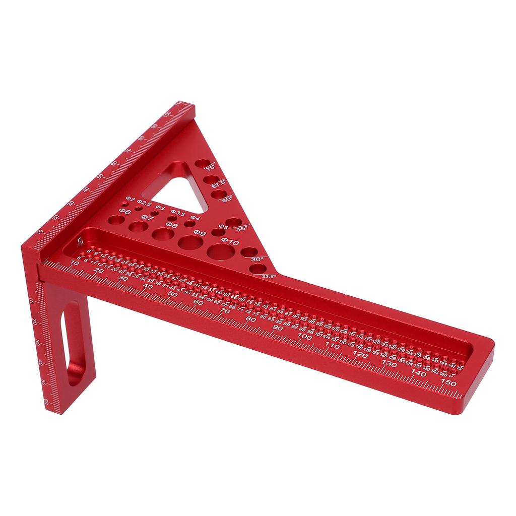 Set Riglă Triunghiulară pentru Prelucrarea Lemnului Aliaj de Aluminiu Multifuncțional Compact Pătrat de Tâmplar Prelucrarea Lemnului