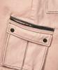 YESEYESEE Contrast Stitch Cargo Shorts Coral
