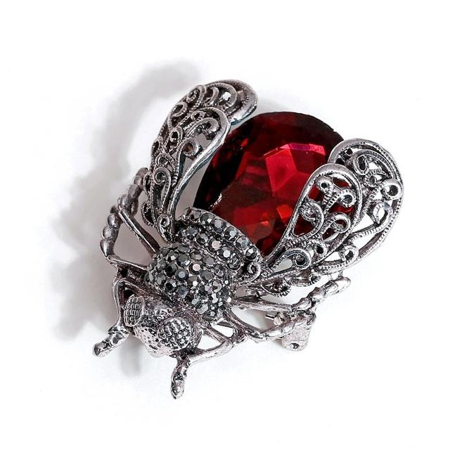 

Брошь в виде хрустального насекомого, жуки, броши, булавки, модная брошь для женщин, булавки, зажим для шарфа, ювелирные изделия, брошь, букет красный