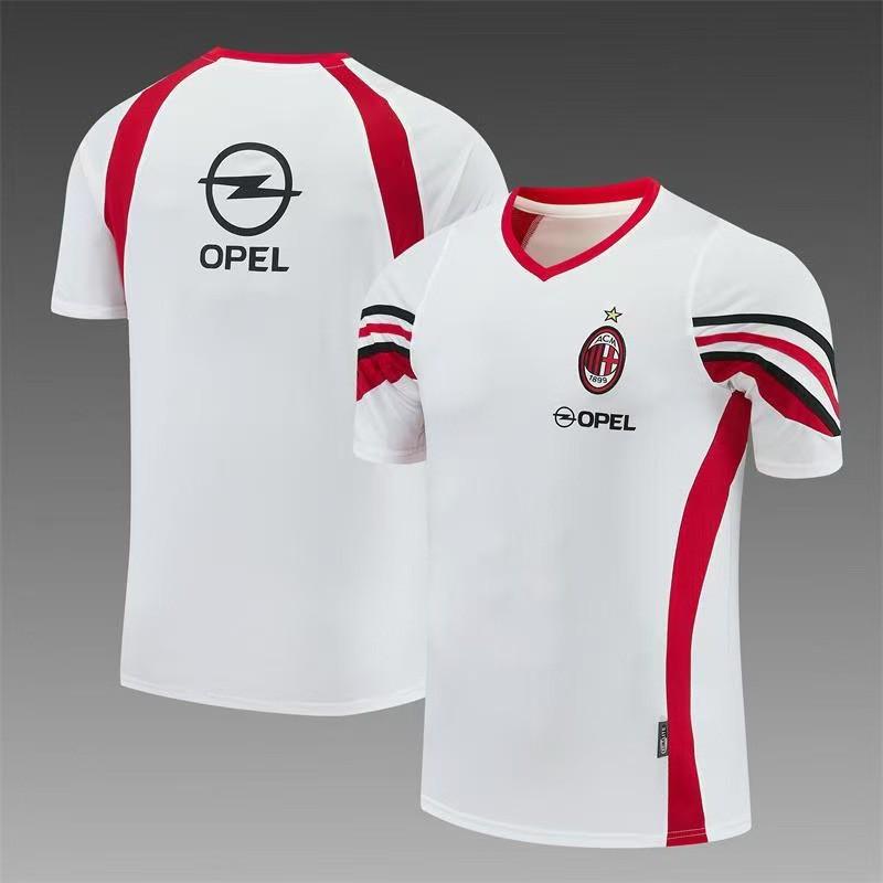 Vintage Football Training Jersey AC Milan Man U Brazil Long Short Sleeve Soccer T-Shirt