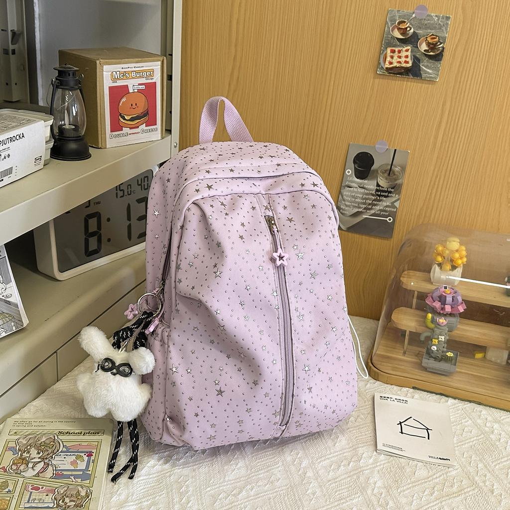 Schoolbag Spring New Schoolbag Female Korean Ins Sweet Stars Girl Heart Travel Backpack High Value Mori Backpack