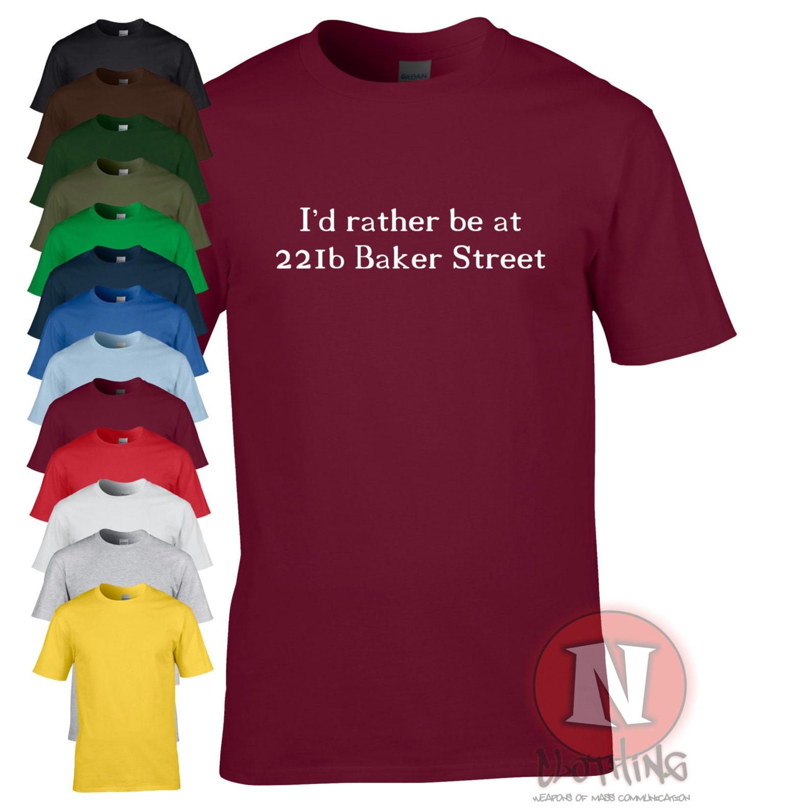 221b Baker Street T-Shirt - Sherlock Holmes Fan Gift S